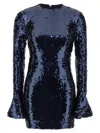 Rotate Birger Christensen Sequin Dress In Blue