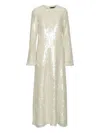 Rotate Birger Christensen Sequin-embellished Maxi Dress - Women's - Elastane/polyester/recycled Polyester In White