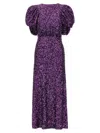 Rotate Birger Christensen Puff-sleeve Sequinned Maxi Dress In Purple