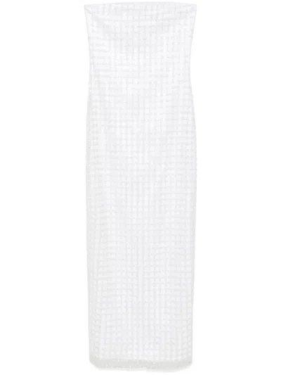 Rotate Birger Christensen Sequin-embellished Midi Dress In White