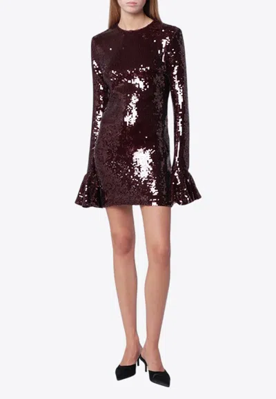 ROTATE BIRGER CHRISTENSEN SEQUIN EMBELLISHED MINI DRESS