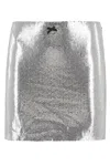 Rotate Birger Christensen Rotate Sequin Mini Skirt With Fitted Silhouette In Silver
