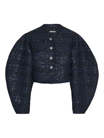 Rotate Birger Christensen Sequin-embellished Puff-sleeve Jacket