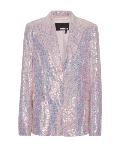 Rotate Birger Christensen Sequin-embellished Single-breasted Blazer In Sachet Pink