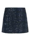 Rotate Birger Christensen Rotate Dark Blue Polyester Miniskirt In Blue