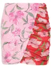 Rotate Birger Christensen Rotate Birger Chirstensen Sequin-embellished Printed Mini Skirt In Pink