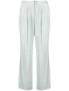 Rotate Birger Christensen Mesh Pant With Sequined Embroidery In Blau