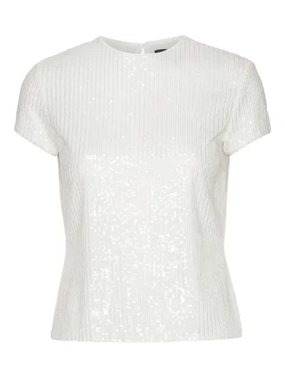 Rotate Birger Christensen Sequin-embellishment T-shirt In White
