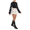 Rotate Birger Christensen Layered Sequin-embellished Cotton-blend Mini Skirt In White