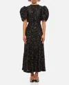 Rotate Birger Christensen Patterned Maxi Dress In Black