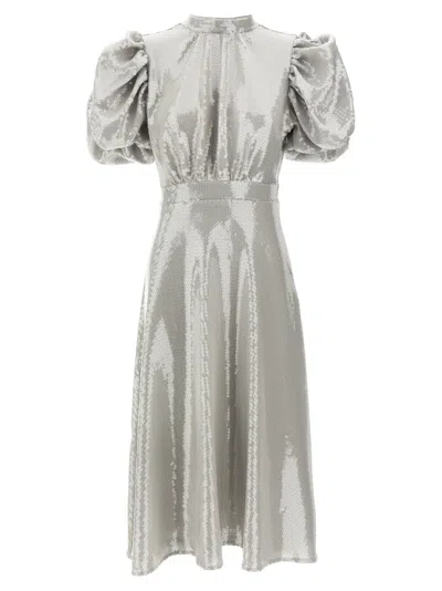 Rotate Birger Christensen Sequin Midi Dress Dresses In Gray
