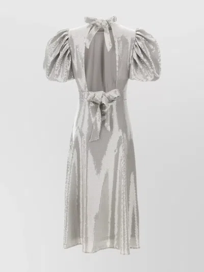 Rotate Birger Christensen Sequin Midi Dress Featuring Bow Detail