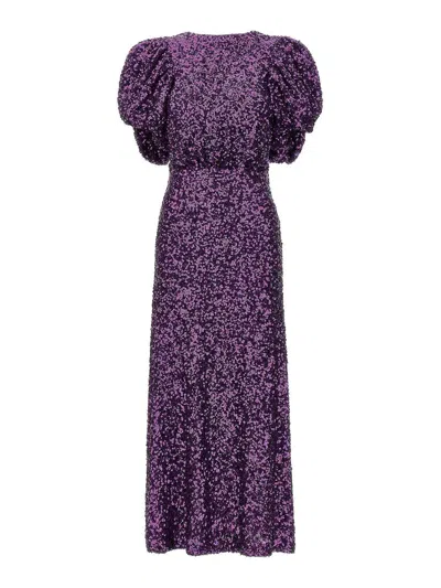 Rotate Birger Christensen Rotate Sequin Midi Dress In Purple