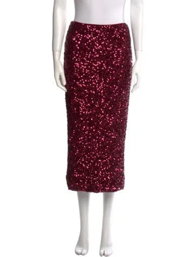 Pre-owned Rotate Birger Christensen Sequin Midi Length Skirt In Multi