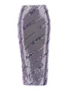 Rotate Birger Christensen Sequin Embellished High-waisted Midi Skirt In Purple