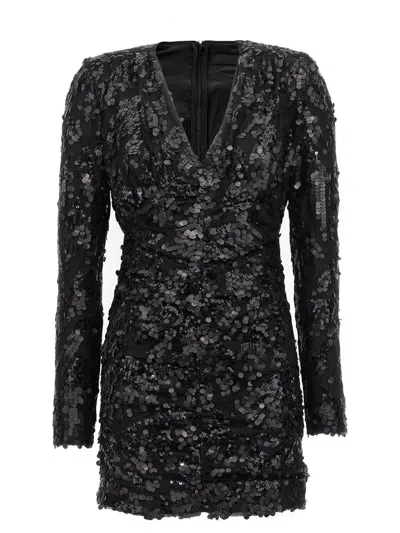 Rotate Birger Christensen Sequin Mini Dress In Black