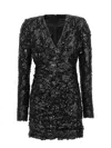 Rotate Birger Christensen Rotate Sequined Mini Dress In Black