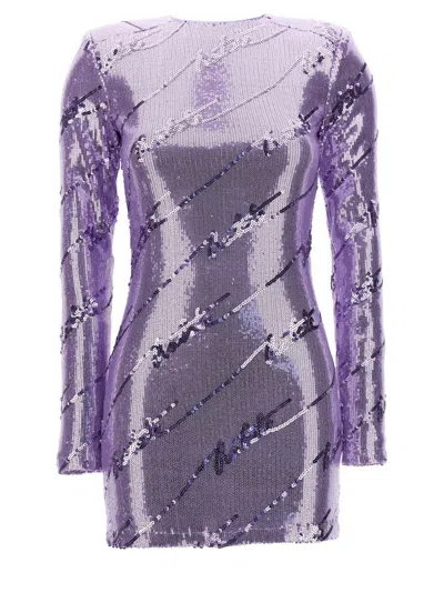 Rotate Birger Christensen Sequin Mini Dress In Purple