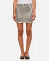 Rotate Birger Christensen Rotate Sequin Mini Skirt With Fitted Silhouette In Argento