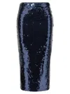 Rotate Birger Christensen Sequin Pencil Skirt In Blue