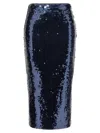 Rotate Birger Christensen Sequin Pencil Skirt In Blue