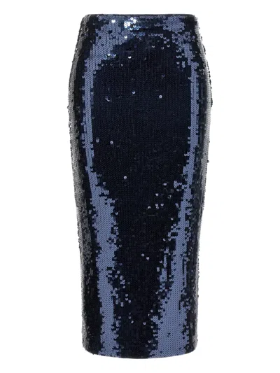 Rotate Birger Christensen Rotate Sequin Embellished Pencil Skirt In Blue