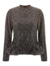 Rotate Birger Christensen Sequin Top In Brown