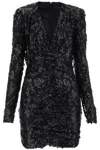 Rotate Birger Christensen Rotate Sequined Mini Dress In Black