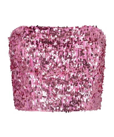 Rotate Birger Christensen Sequin Zipper To Wipe The Chest In Pink