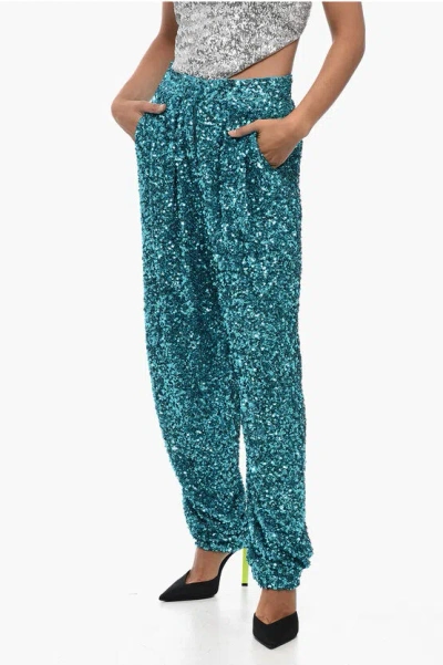 Rotate Birger Christensen Sequined Alexa Wide-leg Pant