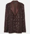 Rotate Birger Christensen Blazer Mit Pailletten In Braun