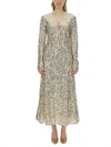 Rotate Birger Christensen Rotate Sequined Maxi Dress With Deep V-neckline