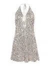 Rotate Birger Christensen Sequinned Mini Dress In Crema