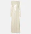 Rotate Birger Christensen Sequined Gown In White