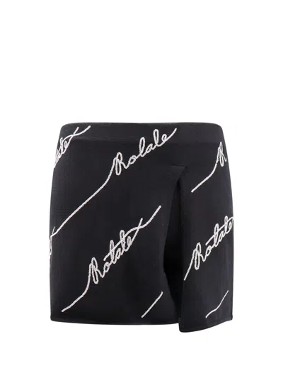 ROTATE BIRGER CHRISTENSEN SEQUINED LOGO KNIT SKORT