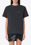 Rotate Birger Christensen Plain Wide T-shirt In Black