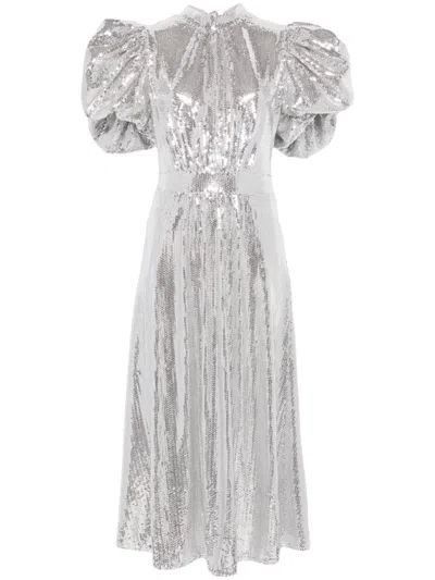 Rotate Birger Christensen Maxikleid Mit Pailletten In Silver