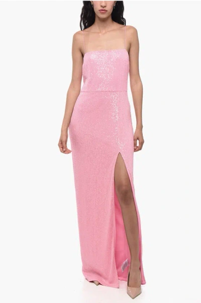 ROTATE BIRGER CHRISTENSEN SEQUINED MAXI DRESS WITH WIDE SLIT