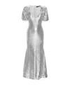 Rotate Birger Christensen Sequined Mid-length Dress In Gray