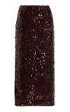 Rotate Birger Christensen Sequined Midi Skirt