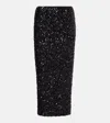 Rotate Birger Christensen Midi Sequin Skirt In In Black