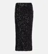 Rotate Birger Christensen Midi Sequin Skirt In In Black