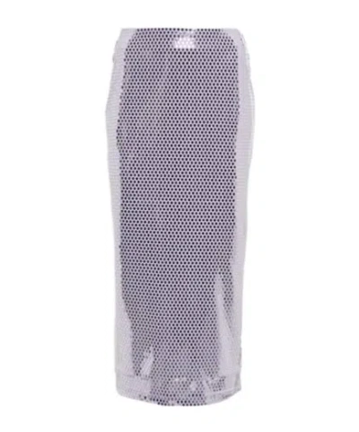 Rotate Birger Christensen Sequined Midi Skirt In Gray