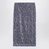 ROTATE BIRGER CHRISTENSEN SEQUINED MIDI SKIRT IN PURPLE PRINT