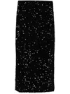 Rotate Birger Christensen Rotate Sequin Midi Pencil Skirt In Schwarz