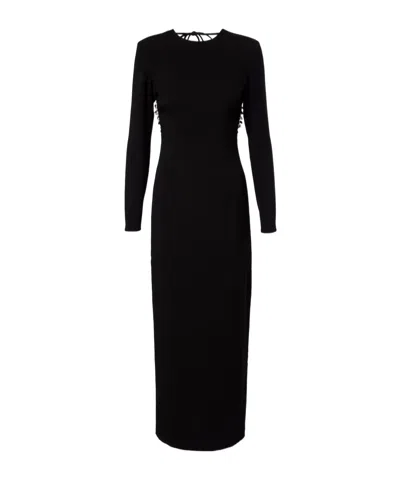 Rotate Birger Christensen Sequined Open-back Dress In Black