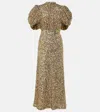 Rotate Birger Christensen Sequined Midi Dress In Gold