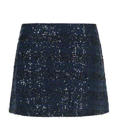 Rotate Birger Christensen Sequined Skirt In Blue