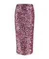 Rotate Birger Christensen Sequined Midi Pencil Skirt In Pink Polyester In Multicolor