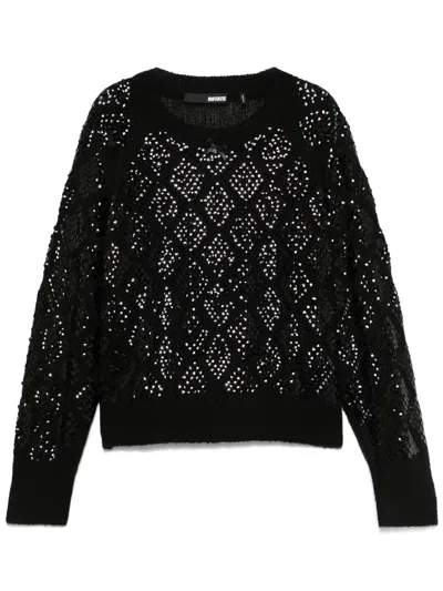 Rotate Birger Christensen Sequined Sweater In Black